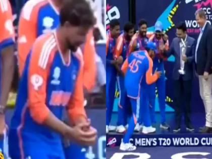 t20 world cup 2024 Rohit Sharma's amazing celebration Lessons given by Kuldeep Yadav funny video viral | T20 WC 24 : चॅम्पियन रोहितचे भारी सेलिब्रेशन! कुलदीप यादवने दिले धडे, हिटमॅनचा मजेशीर Video Viral