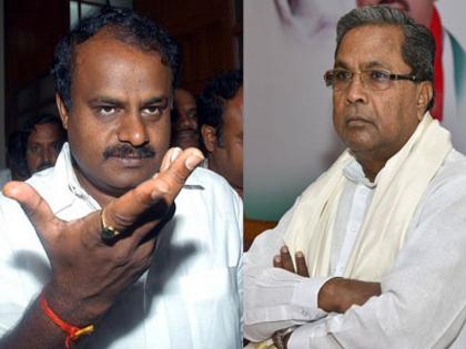 siddaramaiah camp blast over karnataka cm hd kumaraswamy says no development till date | कुमारस्वामींनी केलेला विकास दाखवा, सिद्धरामय्या समर्थक भडकले