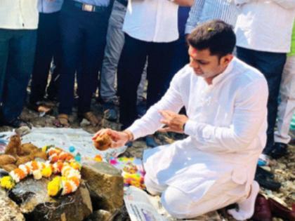 Work on Golwali-Adivali Road to Hill Road started - Kunal Patil | गोळवली-आडीवली रोड ते टेकडी रस्त्याचे काम सुरू -कुणाल पाटील