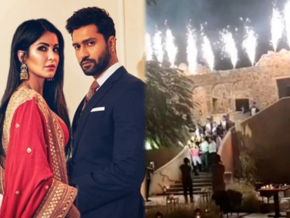 Katrina kaif and vicky kaushal wedding venue inside video gets viral | कठोर सुरक्षा व्यवस्था असतानाही विकी-कतरिनाच्या वेडिंग वेन्यूचा पहिला व्हिडीओ आला समोर