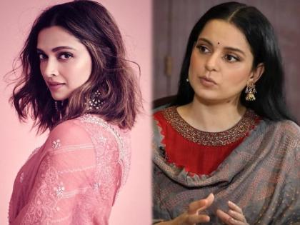 Kangana ranaut on deepika padukones hemline controversy reality show | 'मी तिच्या चित्रपटाच्या प्रमोशनसाठी इथे बसले नाही', दीपिका पादुकोणबाबत प्रश्न विचारताच कंगना भडकली