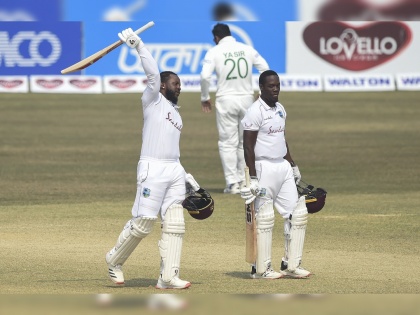 WEST INDIES WIN! Kyle Mayers became a first player score a double ton on Test debut in team's 2nd innings | BAN vs WI, 1st Test : वेस्ट इंडिजचा नादच करायचा न्हाय...!; पदार्पणातच कायले मेयर्सचा वर्ल्ड रेकॉर्ड अन् संघाचा रोमहर्षक विजय