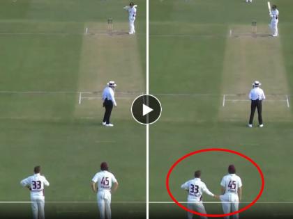 Marnus Labuschagne comedy bizarre brain fade fielding setup leaves umpire irked commentators bamboozled | अजब गजब फिल्डिंग! Live मॅचमध्ये लाबूशेनने 'असा' उभा केला फिल्डर, अंपायरही चक्रावला (Video)