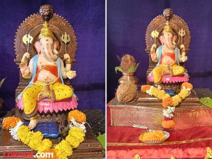 Pune Ganpati Festival Peshwa era Ganesh idol made of sandalwood | 'ही' मूर्ती आहे, चक्क चंदनाच्या लाकडाची;‘कडबेआळी तालीम’ची गणेशमूर्ती ठरली चर्चा रंगवणारी Pune Ganpati Festival Peshwa era Ganesh idol made of sandalwood | 'ही' मूर्ती आहे, चक्क चंदनाच्या लाकडाची;‘कडबेआळी तालीम’ची गणेशमूर्ती ठरली चर्चा रंगवणारी