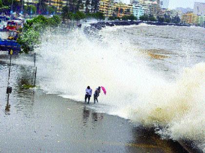  Beach of the sea coast of Mumbai | मुंबईच्या समुद्रकिनारी लाटांचे तांडव