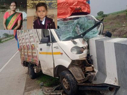 Grandmother and grandson die in an accident while going to Shikhar Shingnapur | शिखर शिंगणापूरला जाताना अपघातात आजी-नातवाचा मृत्यू; पाच जखमी : तुळजापूर-लातूर महामार्गावर पहाटेचा अपघात Grandmother and grandson die in an accident while going to Shikhar Shingnapur | शिखर शिंगणापूरला जाताना अपघातात आजी-नातवाचा मृत्यू; पाच जखमी : तुळजापूर-लातूर महामार्गावर पहाटेचा अपघात