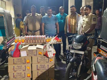 In Ahmedpur, the police team seized liquor worth four and a half lakhs; Five vehicles impounded, crime against 9 sellers | अहमदपुरात पाेलिस पथकाने साडेचार लाखांची दारू पकडली; पाच वाहने जप्त, ९ विक्रेत्यांविरुद्ध गुन्हा