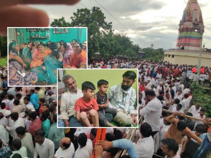 Takalgaon's Vijaykumar' ghogare's body cremated, mother, wife and children cried lot | टाकळगावचे लढवय्या विजयकुमार यांच्या पार्थिवावर अंत्यसंस्कार; आई, पत्नी अन् मुलांनी फोडला हंबरडा Takalgaon's Vijaykumar' ghogare's body cremated, mother, wife and children cried lot | टाकळगावचे लढवय्या विजयकुमार यांच्या पार्थिवावर अंत्यसंस्कार; आई, पत्नी अन् मुलांनी फोडला हंबरडा