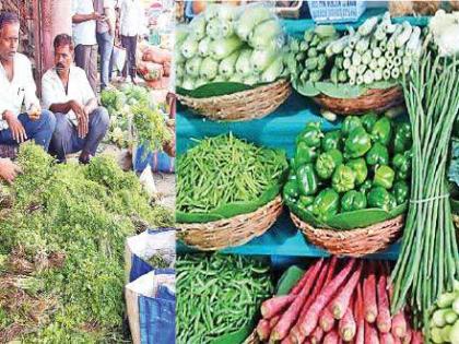 Palebhaje's prices in Solapur climbed; Onion, potatoes and tomatoes are only cheap | सोलापुरात पालेभाज्यांचे भाव तिपटीने कडाडले; कांदा, बटाटे अन् टोमॅटो मात्र स्वस्त