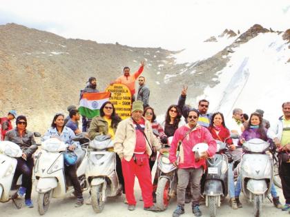  'Karveer Kanya', seven times in the crazy rage - Leh - a tough journey to Ladakh | वेडात दौडल्या ‘करवीर कन्या’ सात..!-लेह- लडाखची खडतर सफर