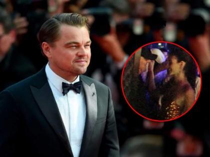 Titanic fame Leonardo DiCaprio liplock with 25 year old model night club party photos viral | ‘टायटॅनिक’ फेम लिओनार्डोचं २३ वर्षांनी लहान गर्लफ्रेंडबरोबर लिपलॉक, ‘ते’ फोटो सोशल मीडियावर व्हायरल