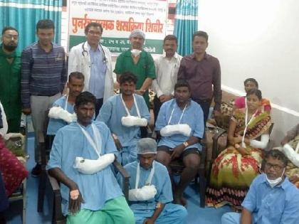 Surgery on 11 leprosy patients for the first time in Gadchiraoli | गडचिराेलीत पहिल्यांदाच कुष्ठरुग्णांवर शस्त्रक्रिया; ११ नागरिकांना दिलासा