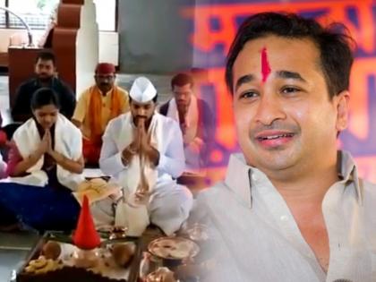 Is it because of the people? MLA bhaskar jadhav son in temple, nitesh rane questioned | Video : जनतेमुळेच कोरोना होतो का?, शिवसेनेच्या आमदारपुत्राचा मंदिरात अभिषेक