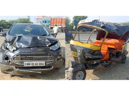 Speeding car collides with auto; Auto driver along with six passengers seriously injured | भरधाव कारची ऑटोला धडक; सात जखमी; बिझिलँडजवळील घटना