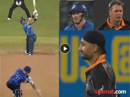 Legends League Cricket 2024 Martin Guptill's brutal six sends commentary box glass crashing Watch Video | "आज कुछ तुफानी करते है!" Martin Guptill चा कडक सिक्सर; फुटल्या कॉमेंट्री बॉक्सच्या काचा!