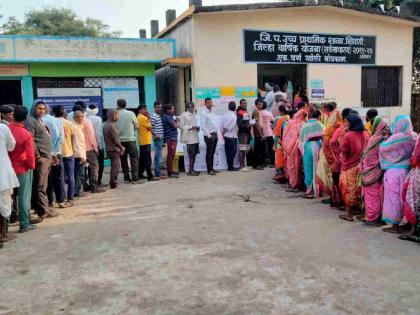 50.89 percent polling till 1 pm in Gadchireli district; Highest polling in Aheree | गडचिराेली जिल्ह्यात १ वाजेपर्यंत ५०.८९ टक्के मतदान ; अहेरीत सर्वाधिक मतदान