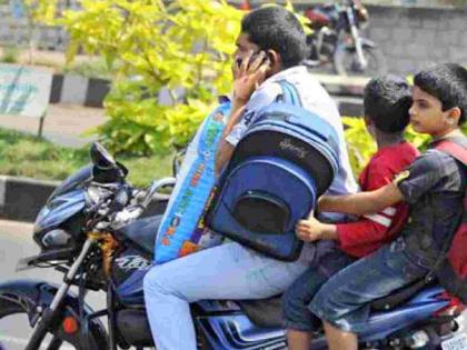 Steering in one hand, mobile in the other; A fine of thousands | एका हातात स्टेअरिंग, दुसऱ्या हातात मोबाइल; हजारांचा दंड