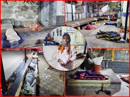 Inadequate facilities in sasoon hospital Patients relatives on the street | लाेकमत रिपाेर्ताज | ससूनमध्ये रुग्ण सलाइनवर, नातेवाईक रस्त्यावर!