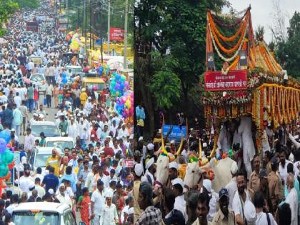 Palkhi ceremony of Saint Dnyaneshwar Maharaj, First standing arena today at Chandobacha Limb in satara district | Satara: माउलींच्या चरणी लाखो भाविक नतमस्तक!, लोणंदनगरीत चैतन्य; चांदोबाचा लिंब येथे आज पहिले उभे रिंगण