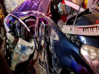 Tempo and car accident in Lonavla; 5 killed and 3 injured | लोणावळ्यात टेम्पो आणि कारचा भीषण अपघात; 5 ठार आणि 3 जखमी