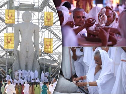 lord bahubali munindra panchkalyanak mahotsav held in songadh gujarat | प्राणप्रतिष्ठा सुफळ संपूर्ण! बाहुबली मुनींद्र भगवान यांचा पंचकल्याणक महोत्सव 