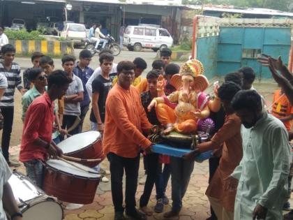 Ganesh Festival : Ganpati welcome in Washim district! | वाशिम जिल्ह्यात गणरायांचे जल्लोषात स्वागत!