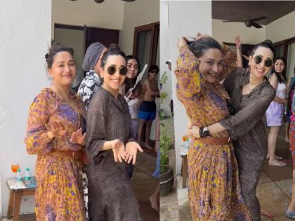 madhuri dixit and karishma kapoor dance on balam pichkari going viral | दिल तो पागल है! माधुरी अन् करिष्माचा डान्स Video, चाहत्यांना आली शाहरुखची आठवण