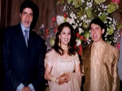 When Madhuri Dixit revealed Shriram Nene recognised only Amitabh Bachchan at their reception wedding anniversary | Wedding Anniversary : रिसेप्शनमध्ये 'या' अभिनेत्याशिवाय डॉ. नेनेंनी कोणालाही ओळखलं नव्हतं, Madhuri Dixit नं सांगितला होता किस्सा 