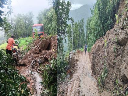 landslides in Mangelo Sindhudurg, traffic resumed after afternoon  | Sindhudurg: मांगेलीत दरड कोसळली, दुपारनंतर वाहतूक पूर्ववत सुरु 