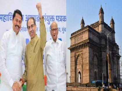 MahavikasAghadi's protest in mumbai over chhatrapati shivaji statue collapsed, Gateway of India closed for tourists | महाविकास आघाडीचे जोडे मारो आंदोलन, गेटवे ऑफ इंडिया पर्यटकांसाठी बंद; पोलिसांचा चोख बंदोबस्त