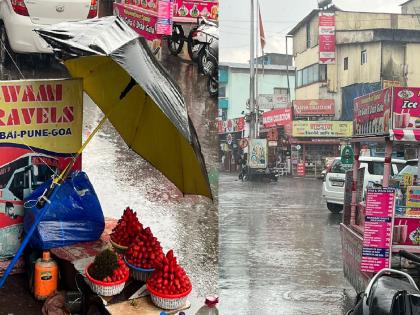 Unseasonal rain in Mahabaleshwar Satara, Tourists and citizens flocked | Satara News: महाबळेश्वरला अवकाळी पावसाने झोडपले; पर्यटक, नागरिकांची उडाली तारांबळ 