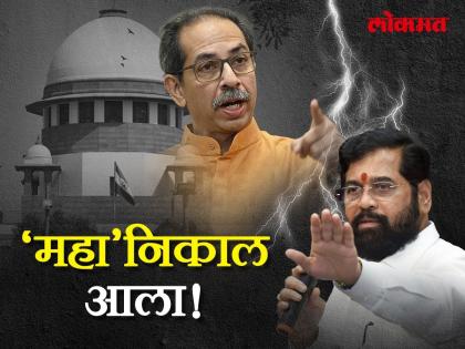 Thackeray's relief, Shinde's shock, Supreme Court pronounces verdict on power struggle | Maharashtra political Crisis News:शिंदे गटासह राज्यपालांवर SC चे ताशेरे, चुकांवर बोट ठेवलं; पण शेवटी शिंदे सरकार तरलं!