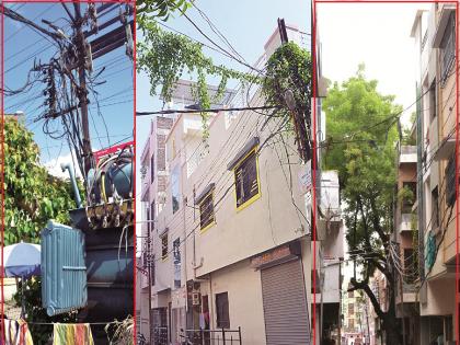 Did Mahavitaran really do pre-monsoon work? The lives of Gallogalli citizens in the city are hanging in the balance | खरंच, महावितरणने मान्सूनपूर्व कामे केली ? शहरात गल्लोगल्ली नागरिकांचा जीव टांगणीला Did Mahavitaran really do pre-monsoon work? The lives of Gallogalli citizens in the city are hanging in the balance | खरंच, महावितरणने मान्सूनपूर्व कामे केली ? शहरात गल्लोगल्ली नागरिकांचा जीव टांगणीला