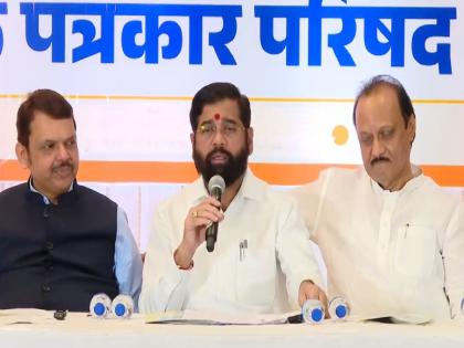 "If anyone goes to touch the beloved ladki bahin yojana, then...", Chief Minister Eknath Shinde attacked the opponents in Mahayuti press conference declared report card | "लाडकी बहीण योजनेला कोणी टच करायला गेला, तर...", मुख्यमंत्री शिंदेंचा विरोधकांवर हल्लाबोल