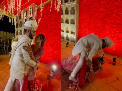 Wedding season or not, more than one wedding-related video is seen on social media every day. | Video: लग्नसोहळा अन् रोमँटिक फोटोशूट; डान्स करताना फजिती, कपलसोबत झालं असं काही...