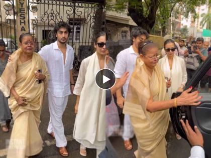 Malaika Arora s father funeral video seen actress with her mother and son | Video: मलायकाच्या सावत्र वडिलांवर आज अंत्यसंस्कार, आईची रडून रडून वाईट अवस्था