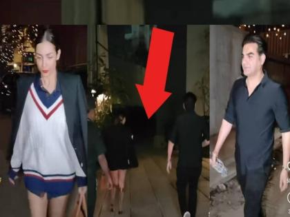 A video of Malaika Arora and Arbaaz Khan after returning to Mumbai is currently trending on social media. | Video: अरबाजसोबत हॉट लूकमध्ये दिसली मलायका; मात्र माध्यमांसमोर तिने केलेल्या कृतीची रंगली चर्चा