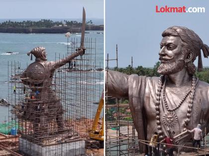 Work on the 93-foot tall Shivaji Maharaj statue at Rajkot Fort in final stages; to be unveiled on May 1? | राजकोट किल्ल्यावरील ९३ फूट उंच शिवपुतळ्याचे काम अंतिम टप्प्यात; १ मे रोजी लोकार्पण? Work on the 93-foot tall Shivaji Maharaj statue at Rajkot Fort in final stages; to be unveiled on May 1? | राजकोट किल्ल्यावरील ९३ फूट उंच शिवपुतळ्याचे काम अंतिम टप्प्यात; १ मे रोजी लोकार्पण?