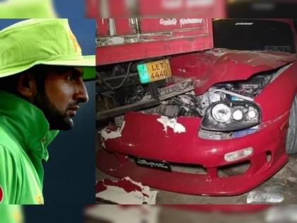 Shoaib Malik suffers horrific crash as ex-Pakistan skipper's sports car rams into truck in Lahore, Video | Video : शोएब मलिकच्या गाडीचा भीषण अपघात; ओव्हरटेक करण्याच्या प्रयत्नात ट्रकखाली घुसली गाडी