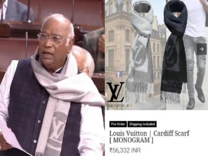 Mallikarjun Kharge: Talks about poverty and wear muffler worth 56 thousand; Mallikarjun Kharge trolled | Mallikarjun Kharge: चर्चा देशातील गरिबीवर अन् स्वतः घातला 56 हजारांचा मफलर; मल्लिकार्जुन खर्गे ट्रोल