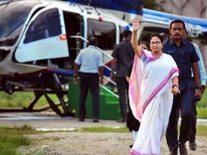 latest news west bengal cm mamata banerjee helicopter emergency landing due to low visibility | खराब हवामानात ममता बॅनर्जींचे हेलिकॉप्टर अडकले; लष्कराच्या एअरबेसवर इमर्जन्सी लँडिंग