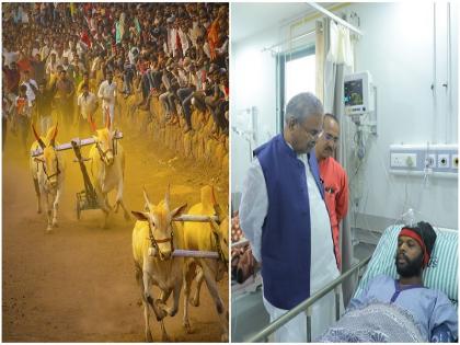 Unfortunately! Black on the way home from the bullock cart race; One died and four were seriously injured | दुर्दैवी! बैलगाडा शर्यतीवरून घरी जाणाऱ्यांवर काळाचा घाला; एकाचा मृत्यू तर चार जण गंभीर जखमी