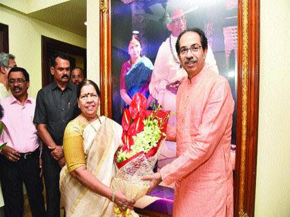  Manda Mhatre ,meet Uddhav Thackeray | मंदा म्हात्रे उद्धव ठाकरेंच्या भेटीला