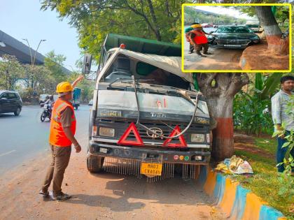 two injured in truck accident in near dharmveer naka at tinhat naka in thane | ट्रक अपघातात दोघे जखमी, सुदैवाने जीवितहानी टळली 