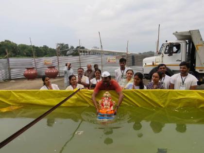 Enthusiasm since afternoon for immersion of home Lord Ganesha in Nagpur city | नागपूर शहरात घरगुती गणपतीच्या विसर्जनाला दुपारपासून उत्साह