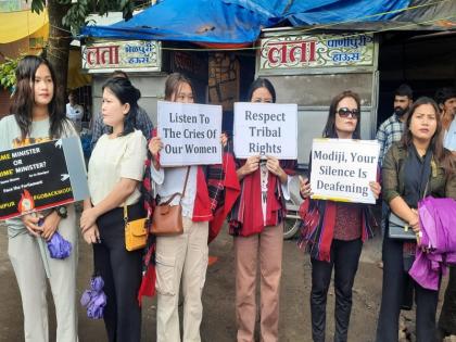 PM Narendra Modi: Prime Minister go back, go to Manipur! Manipuri citizens protested | PM Narendra Modi: पंतप्रधान परत जा, मणिपूरला जा! मणिपूरी नागरिकांनी केला निषेध 