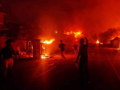 After the video went viral, violence erupted in Manipur, the main accused's house was burnt | व्हिडीओ व्हायरल झाल्यानंतर मणिपूरमध्ये हिंसेचा आगडोंब, मुख्य आरोपीचं घर जाळलं