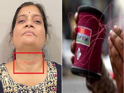 Say no to the nylon manja ! the nylon manja of the kite cut the throat of the woman riding the bike in Aurangabad | मांजाला नाही म्हणा ! पतंगाच्या नायलॉन मांजाने कापला गेला दुचाकीचालक महिलेचा गळा