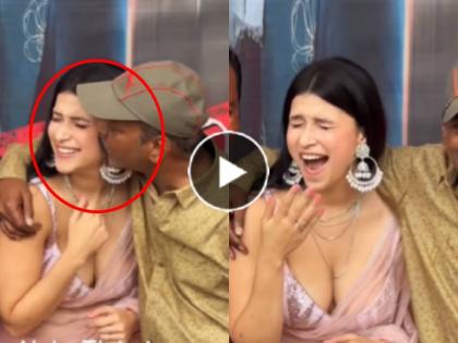 priyanka chopra s sister mannara chopra film director kissed her unexpectedly video viral | प्रियांका चोप्राच्या बहिणीला दिग्दर्शकाने अचानक केलं KISS, आधी हसली अन् मग... (Video)