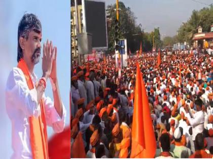 Huge crowd for Manoj Jarang's meeting at Chhatrapati Shivaji Maharaj Chowk in Vashi! | वाशीतील छत्रपती शिवाजी महाराज चौकात मनोज जरांगेंच्या सभेसाठी अलोट गर्दी!